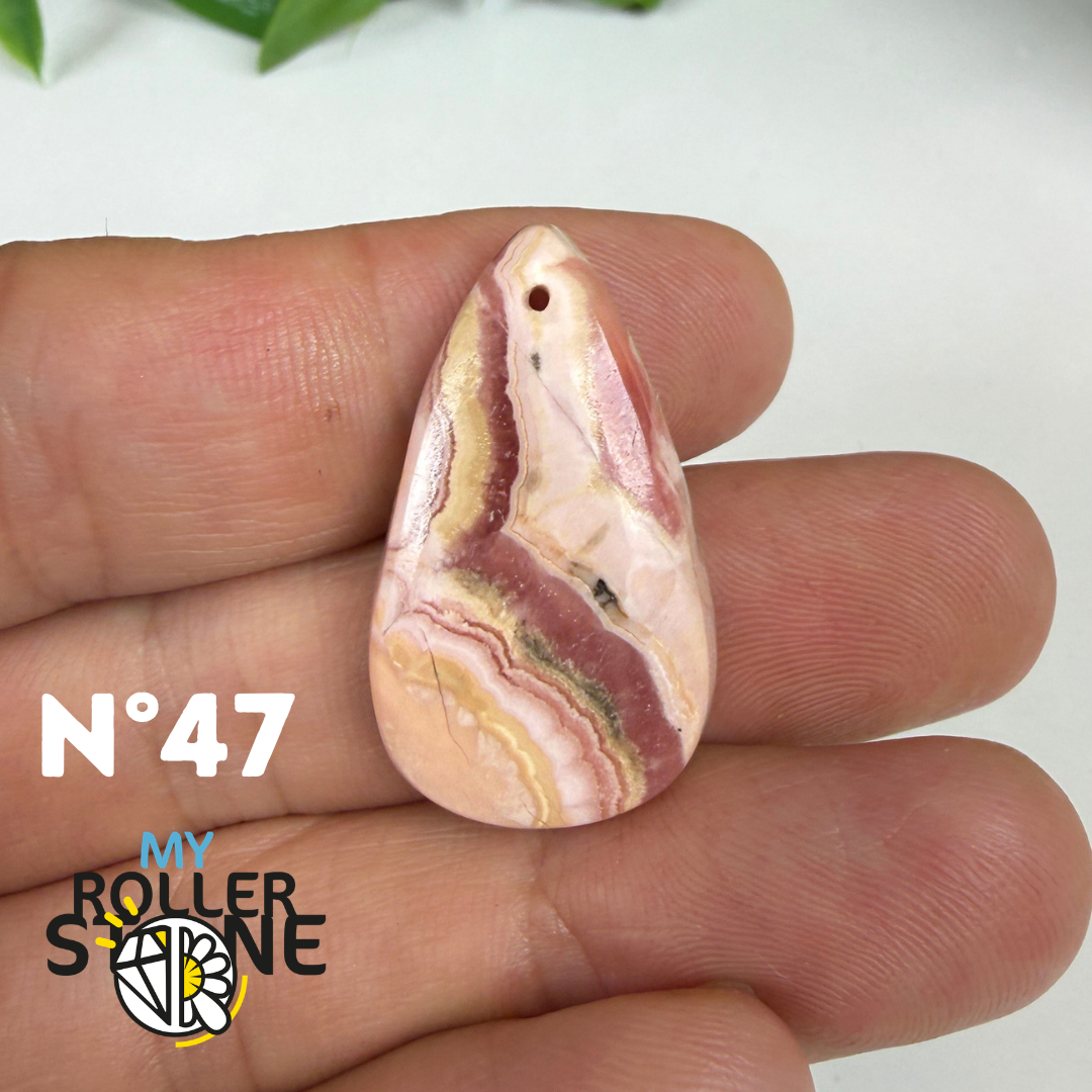 Pendentif Percé Rhodochrosite