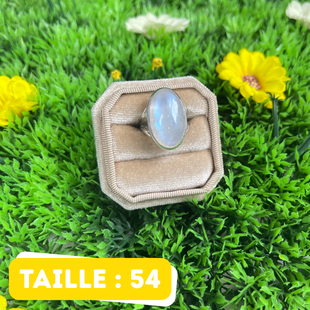 Bague Pierre de Lune Blue Fire #216