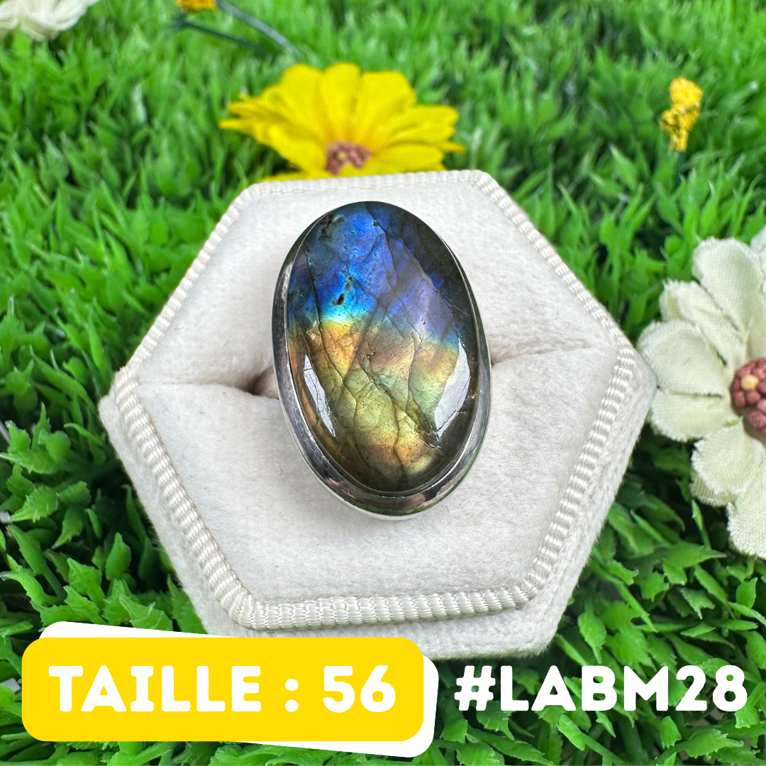Bague Argent Labradorite Multifire #LABM28