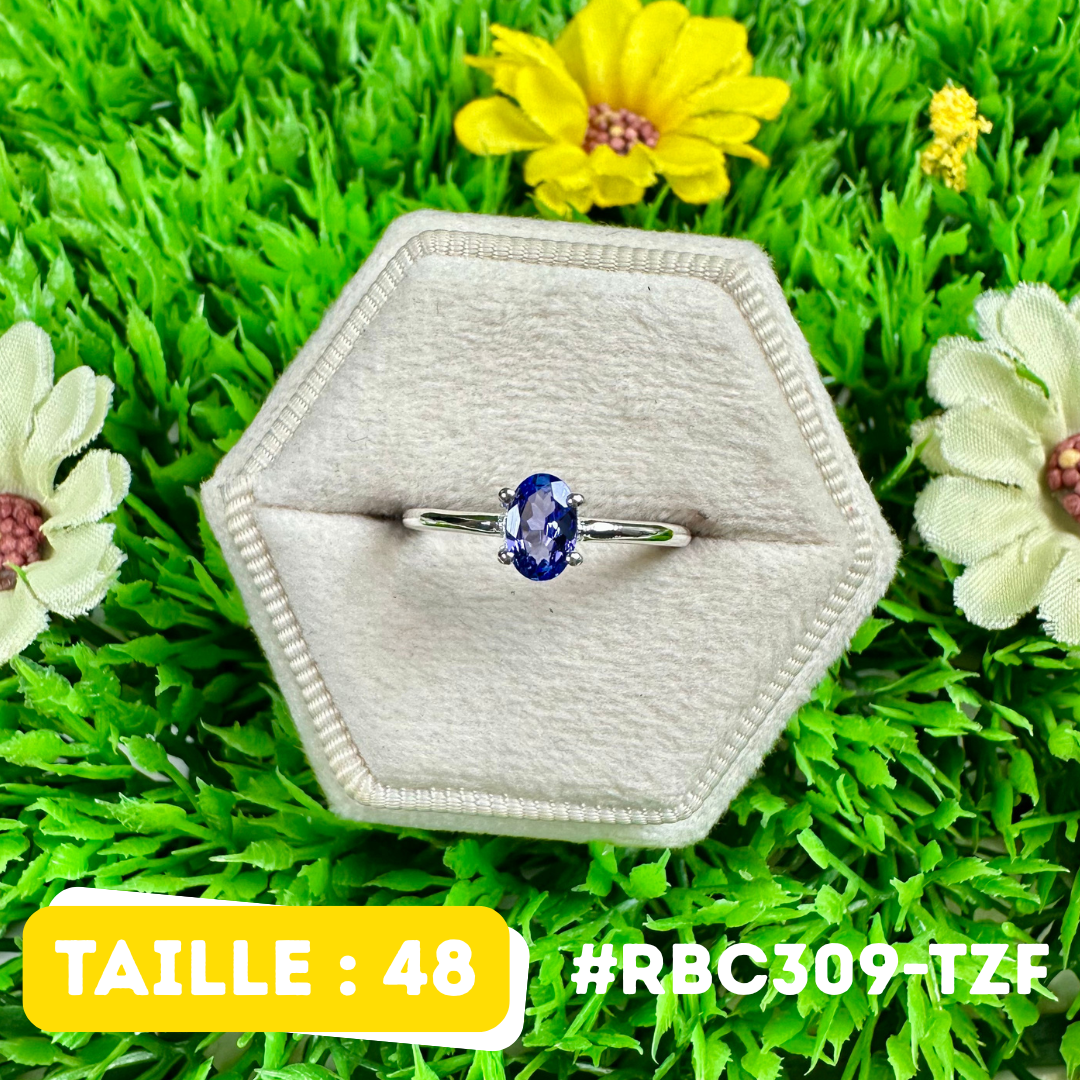 Bague Argent 925 Tanzanite 4 tailles #RBC309-TZF