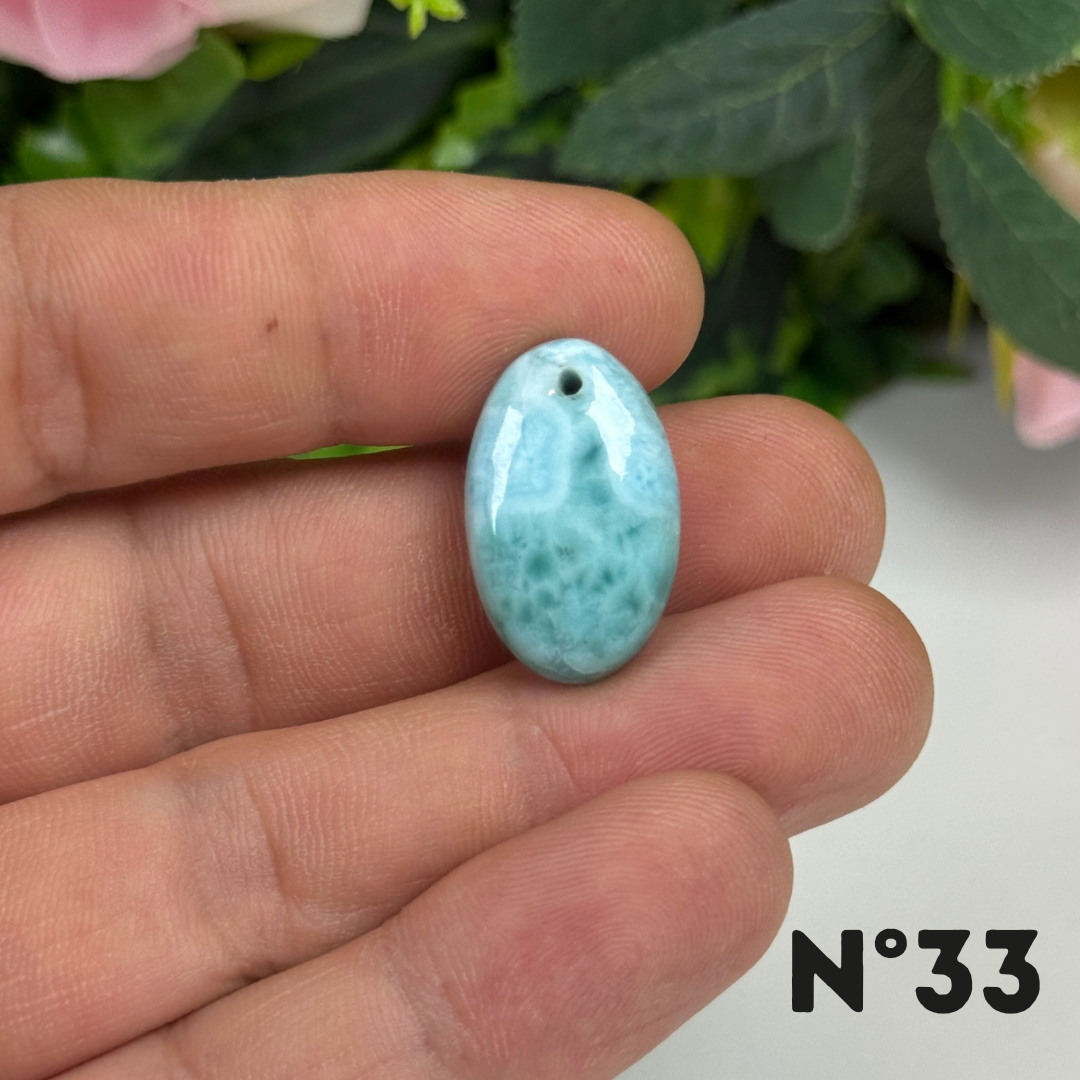 Pendentif Larimar 5A percé