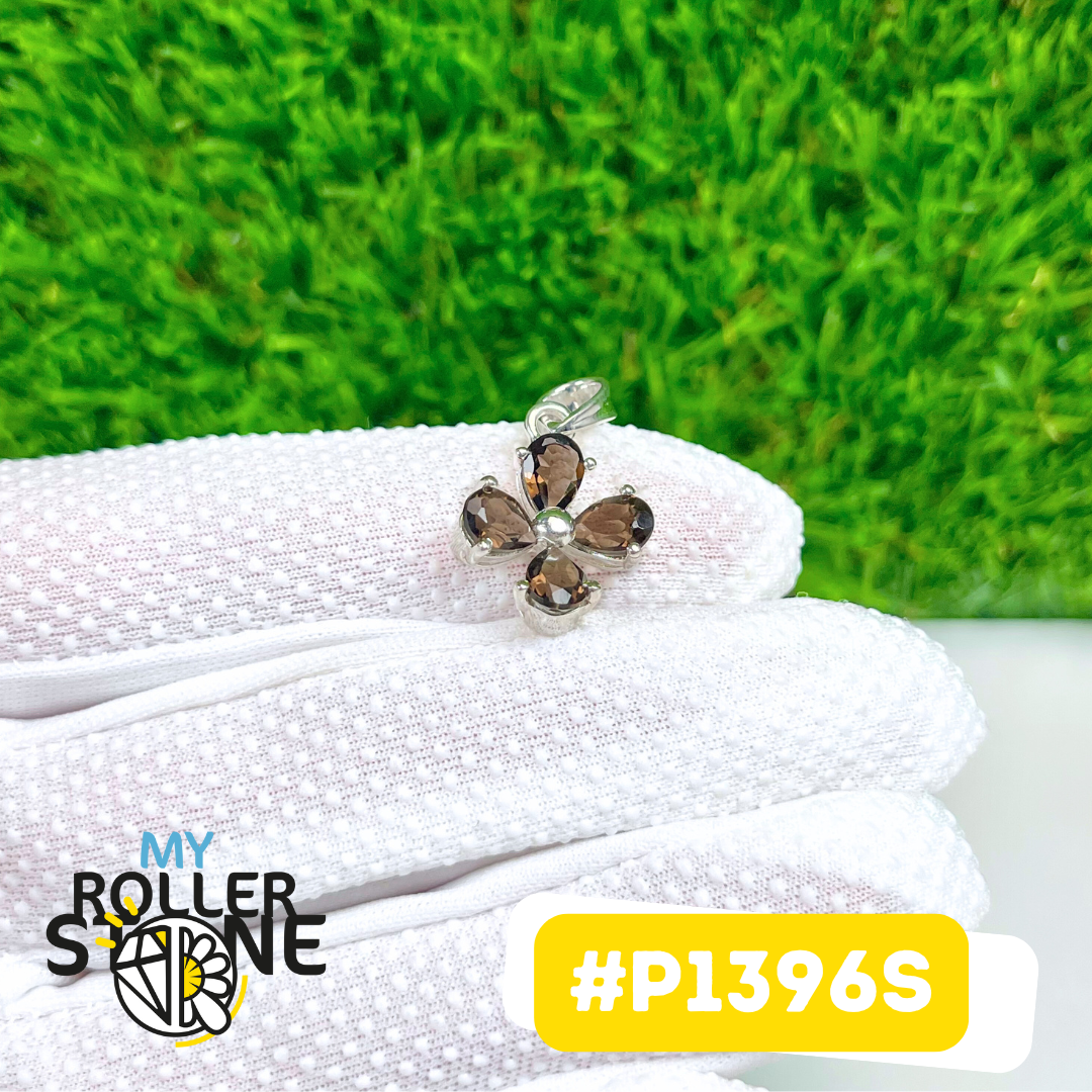 Pendentif Argent 925 Quartz fumé #P1396S