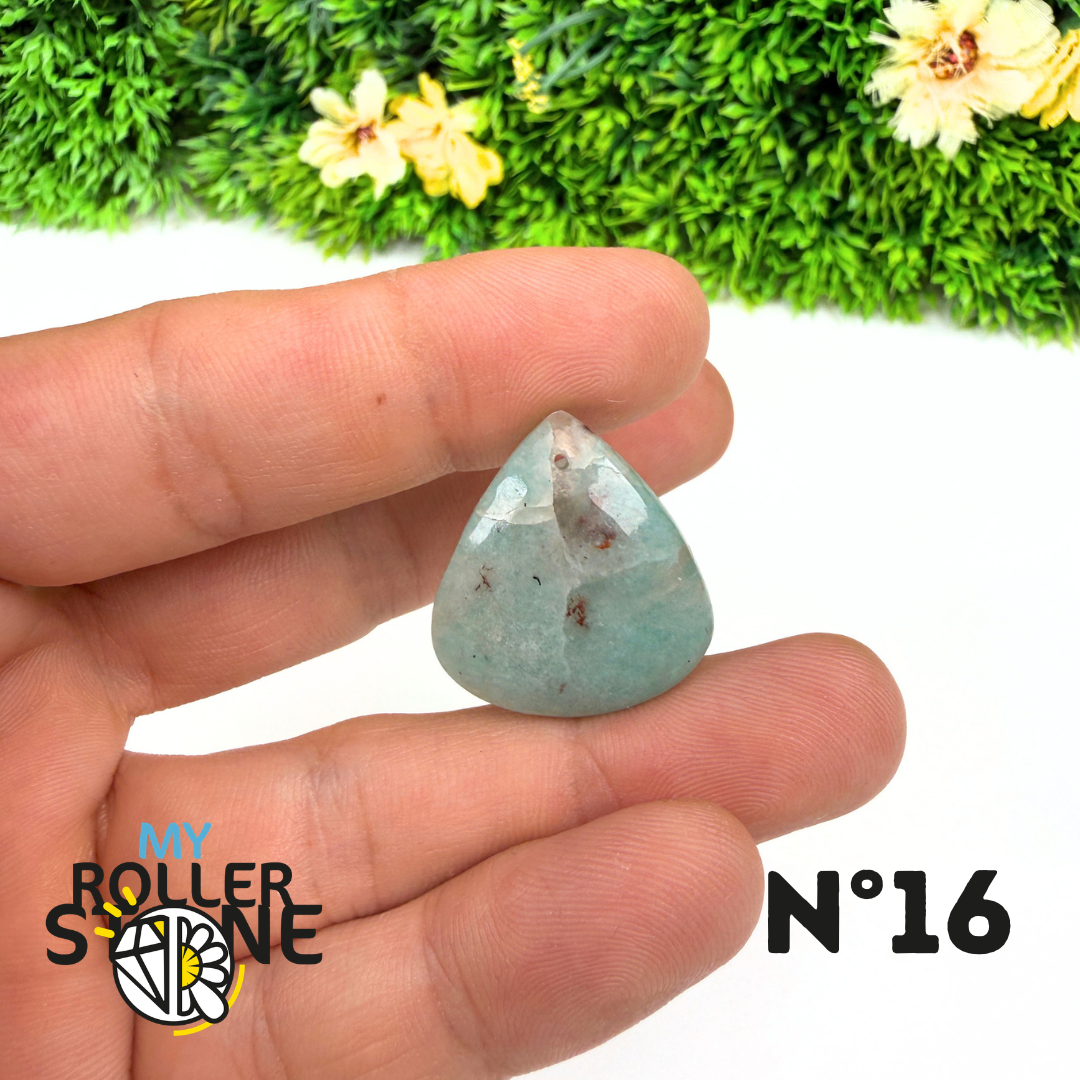 Pendentif Percé Amazonite et Quartz Fumé (Rare)