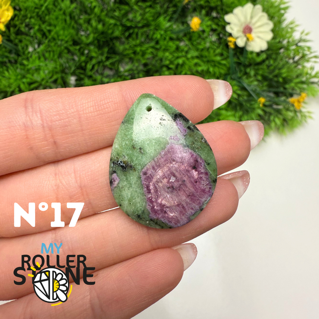 Pendentif Ruby Zoïsite 5A percé