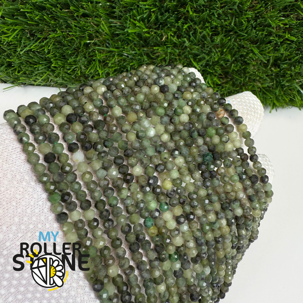 Perle facettée Jade du Canada 4MM