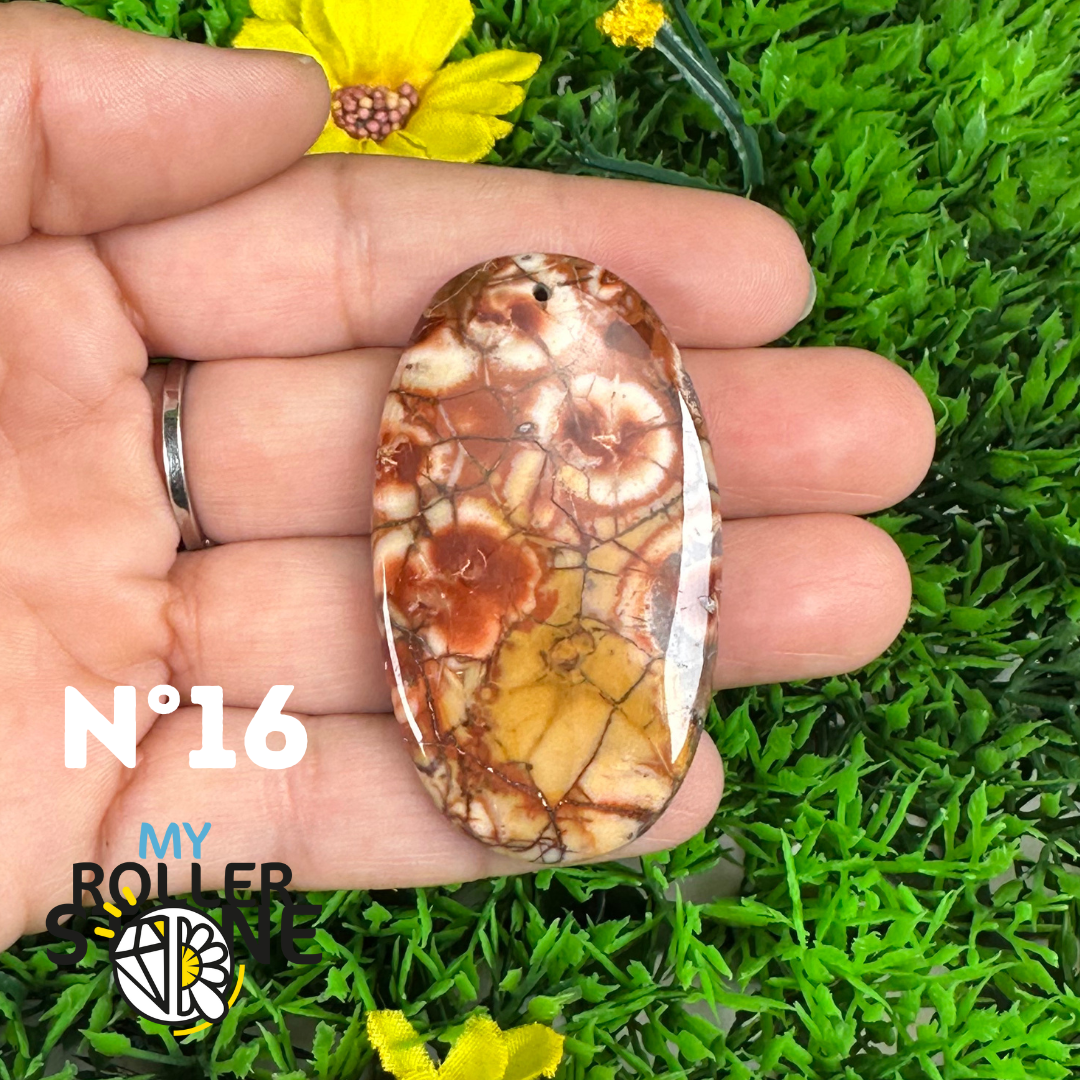 Pendentif Percé en Jaspe Œil d’Oiseau 5A