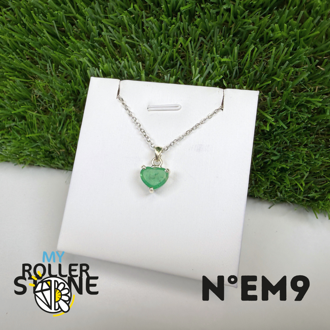 Pendentif Émeraude du Brésil Argent 925 #EM9