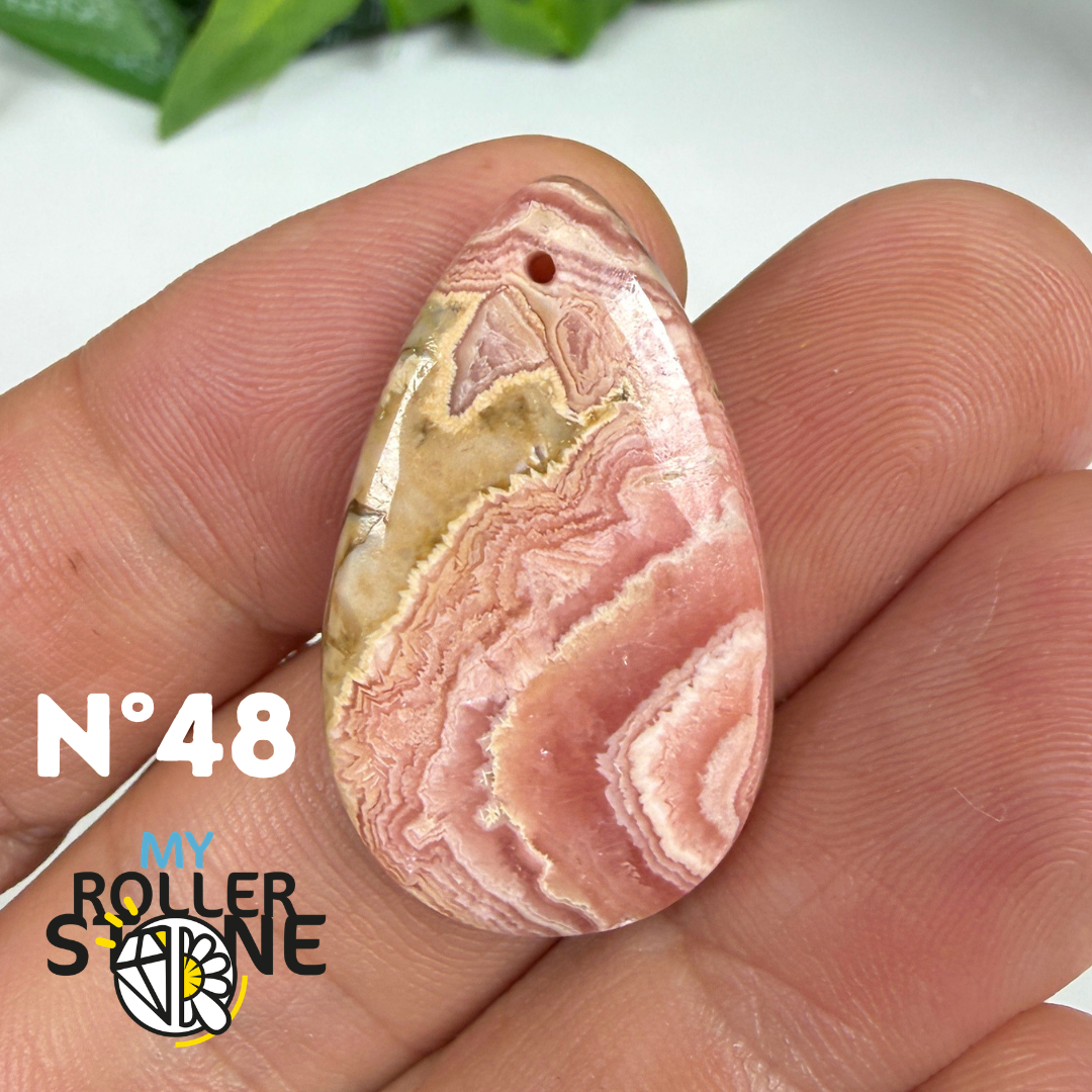Pendentif Percé Rhodochrosite