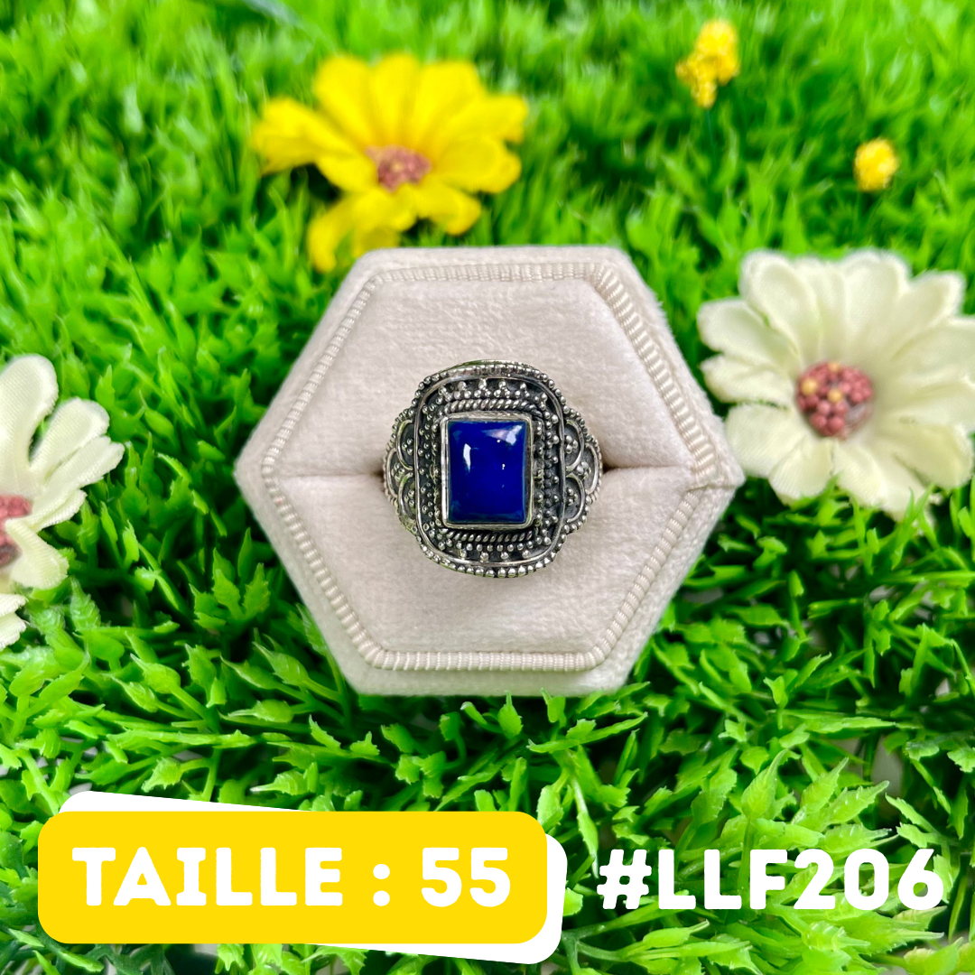 Bague Argent 925 Lapis Lazuli #LLF206