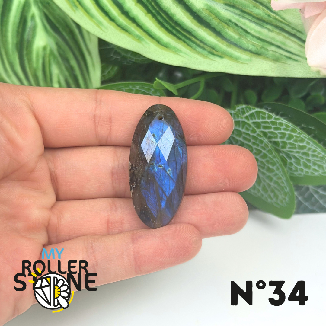 Pendentifs Labradorite Blue Fire Facettée 5A