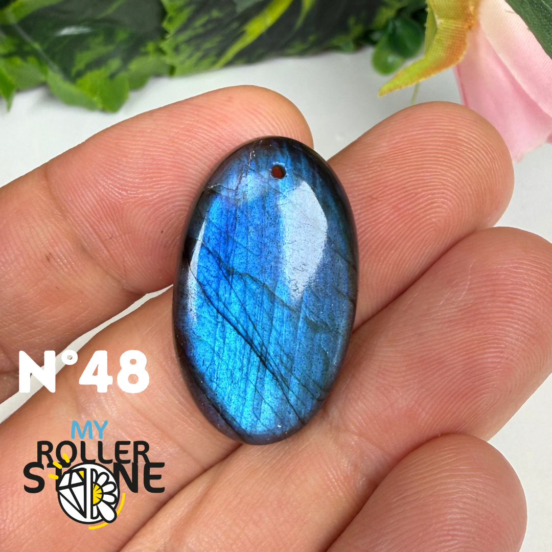 Pendentif Labradorite blue fire percé 5A
