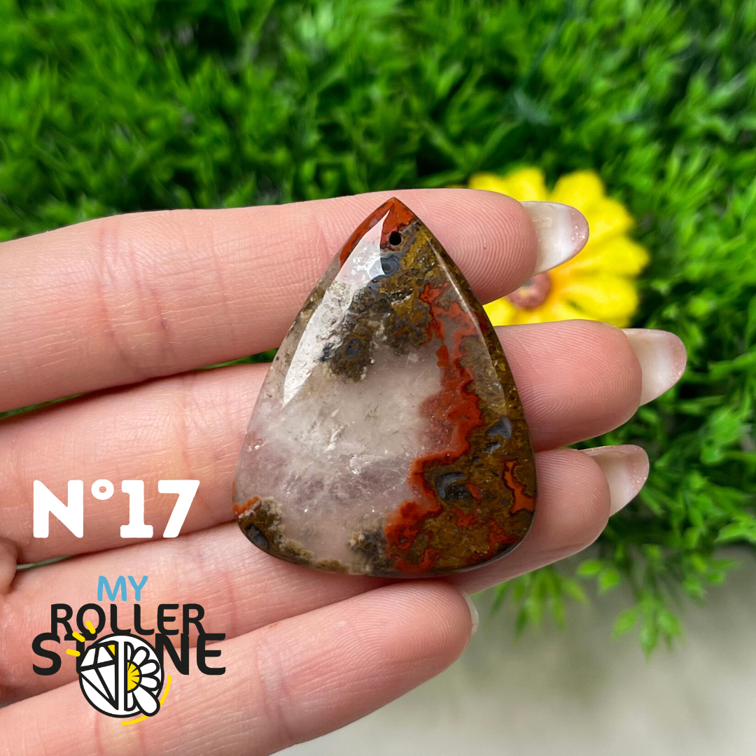 Pendentif Agate Marocaine 5A percé