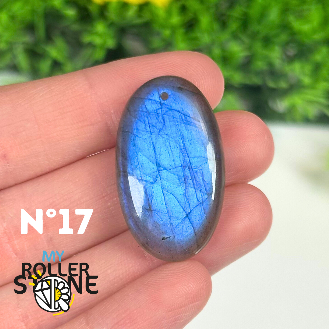 Pendentif Labradorite blue fire percé 5A