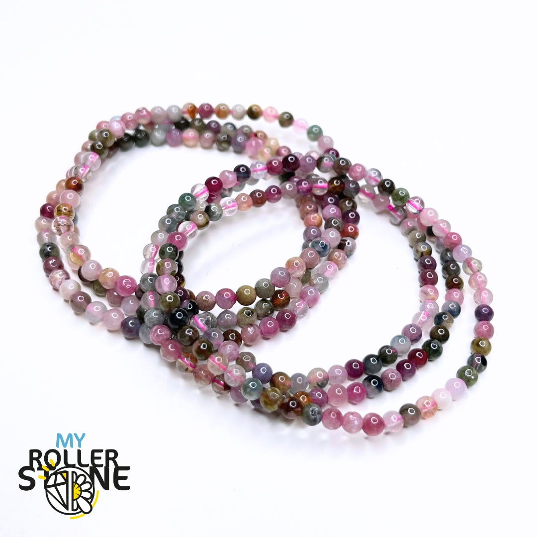 Bracelet Triple Tourmaline multicolore