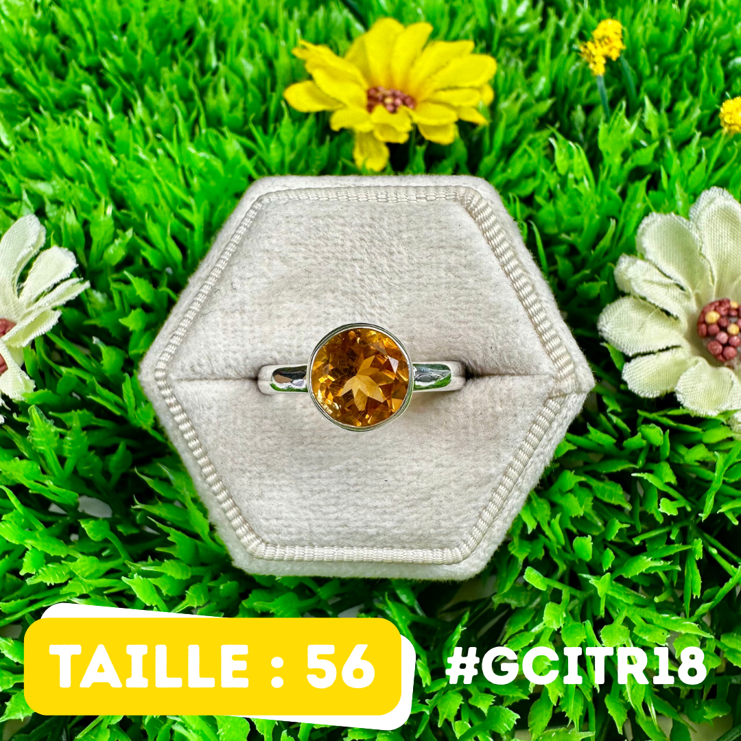 Bague Citrine Argent 925 #GCITR18