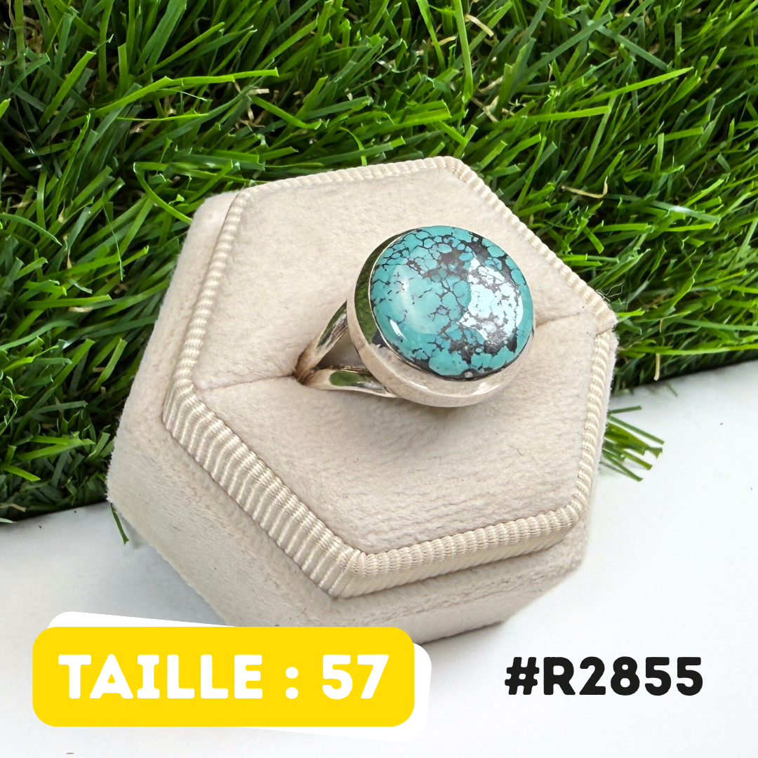 Bague Turquoise Tibétaine #R2855