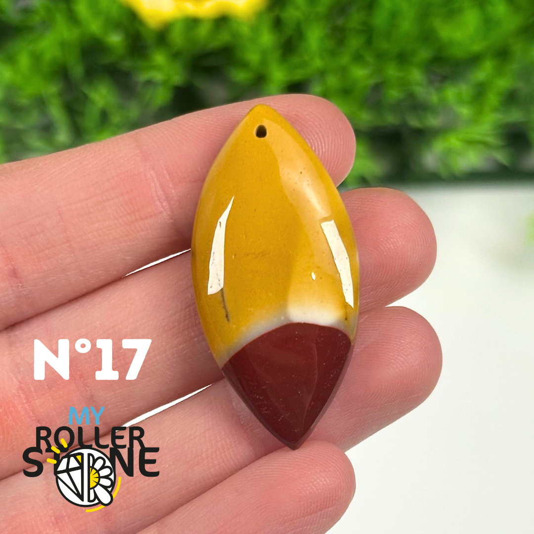 Pendentif Jaspe Mokaite percé 5A