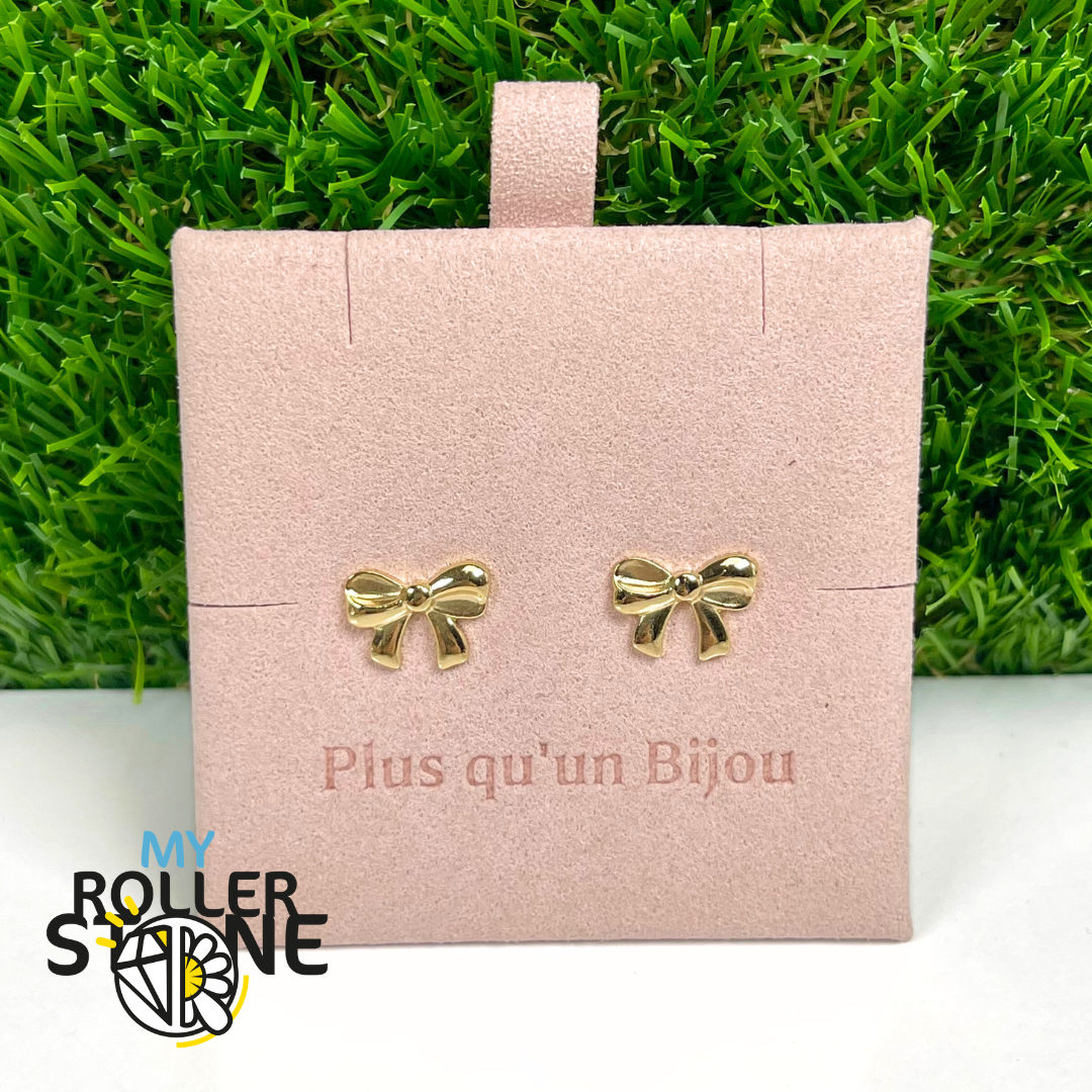 Boucles d’oreilles Nœud Papillon Acier Inoxydable Couleur Or