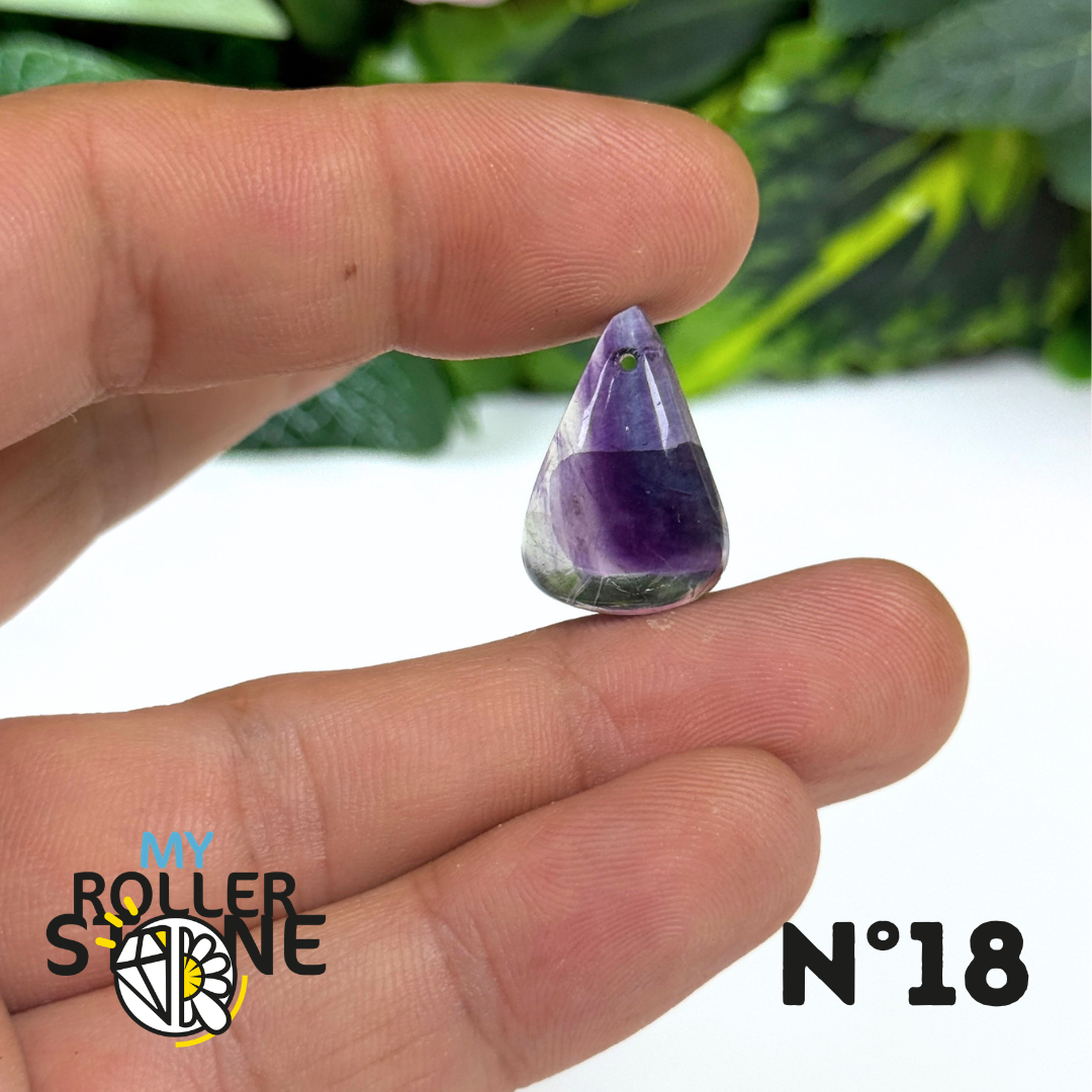 Pendentif percé Fluorite Arc-en-Ciel 5A