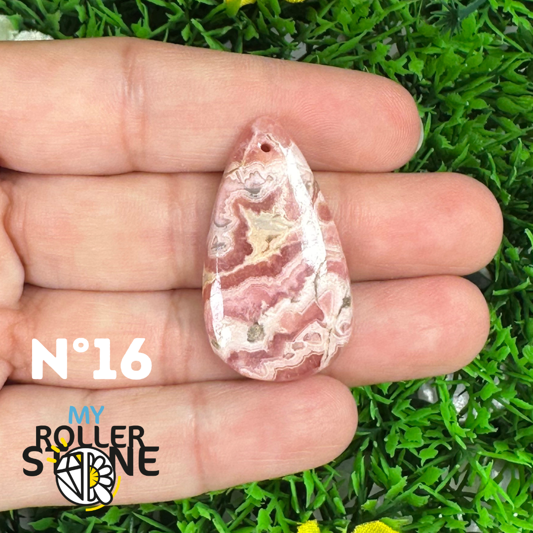 Pendentif Percé Rhodochrosite