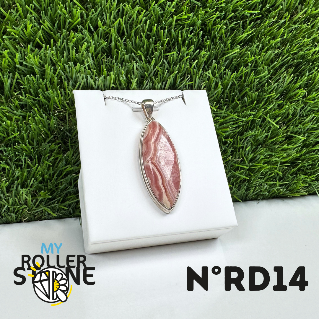 Pendentif Argent Rhodochrosite #14