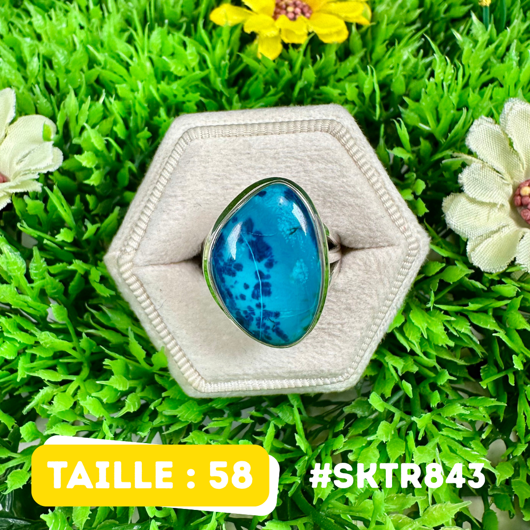 Bague Shattuckite Argent 925 #SKTR843