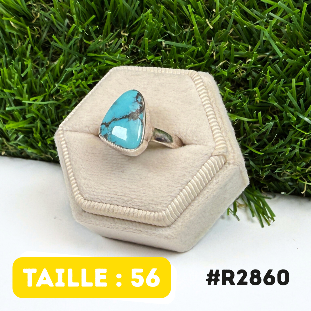 Bague Turquoise Tibétaine #R2860