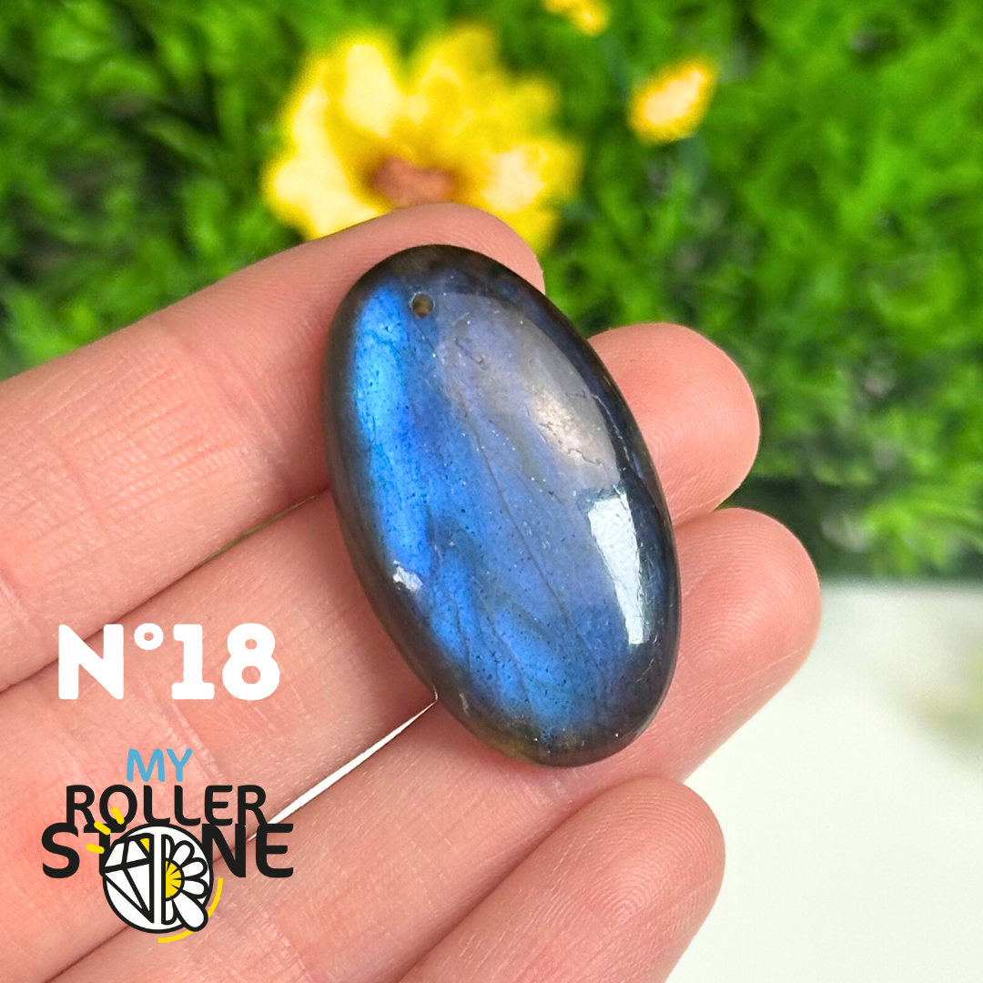 Pendentif Labradorite blue fire percé 5A