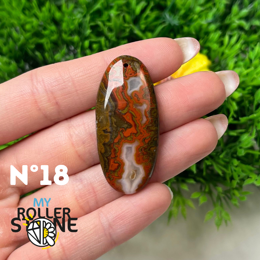 Pendentif Agate Marocaine 5A percé