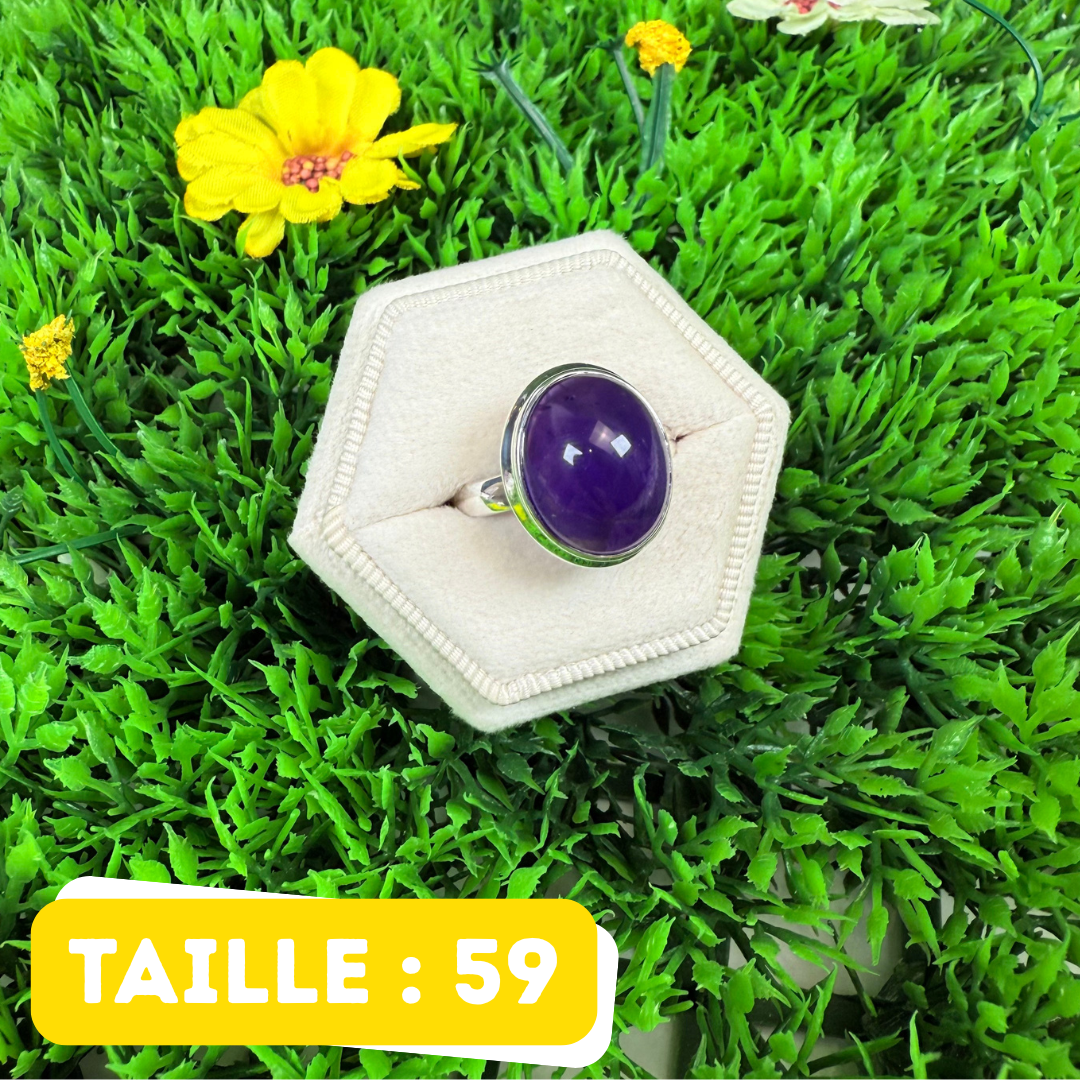 Bague Argent 925 Améthyste #218