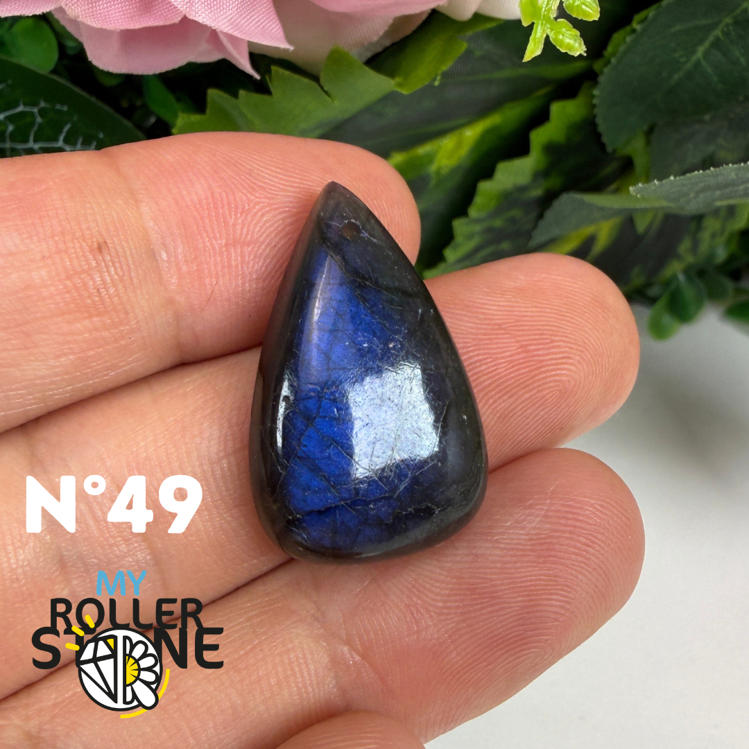 Pendentif Labradorite blue fire percé 5A