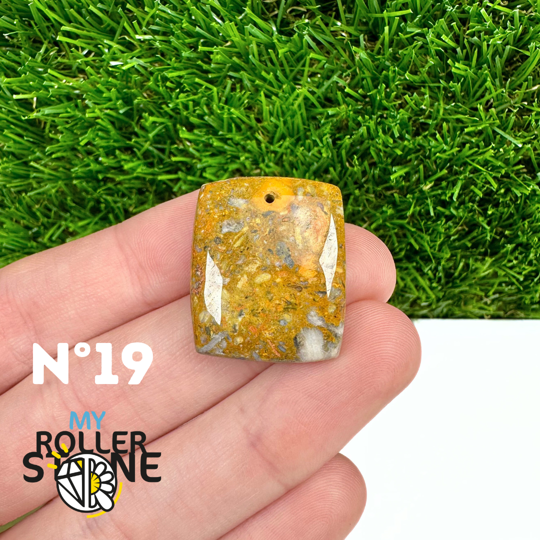 Pendentif Jaspe Bumblebee Néo 5A Percé