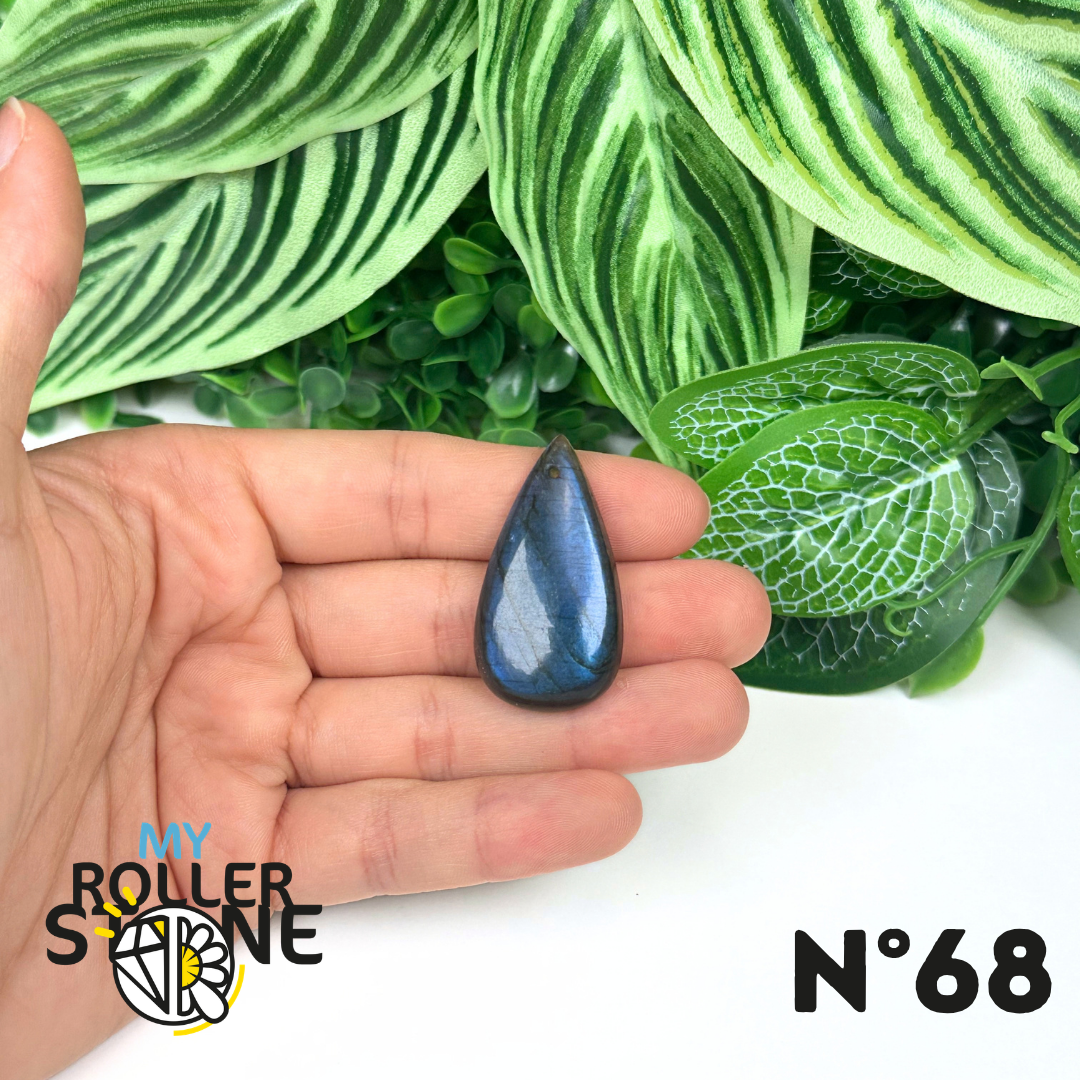 Pendentif Labradorite blue fire percé 5A