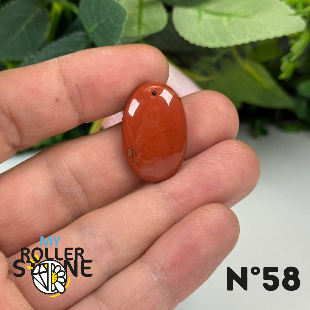 Pendentif Jaspe rouge 5A Percé