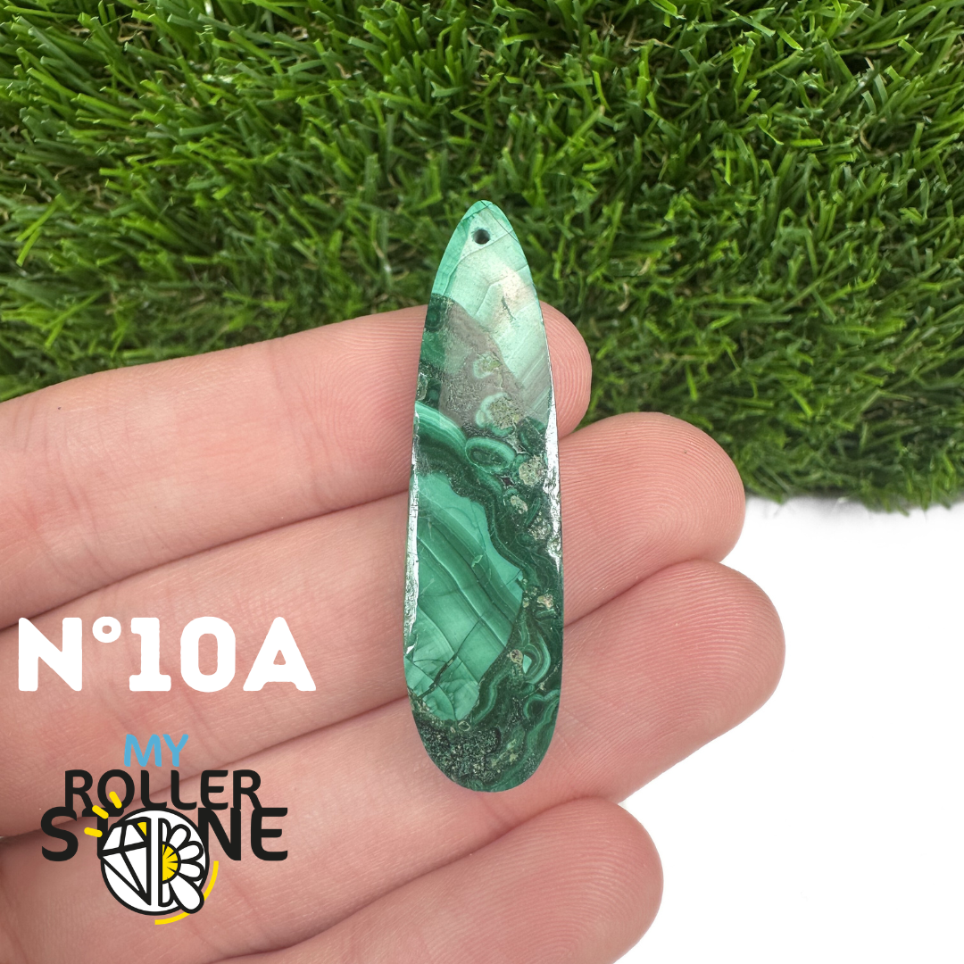 Pendentif Percée Malachite Goutte