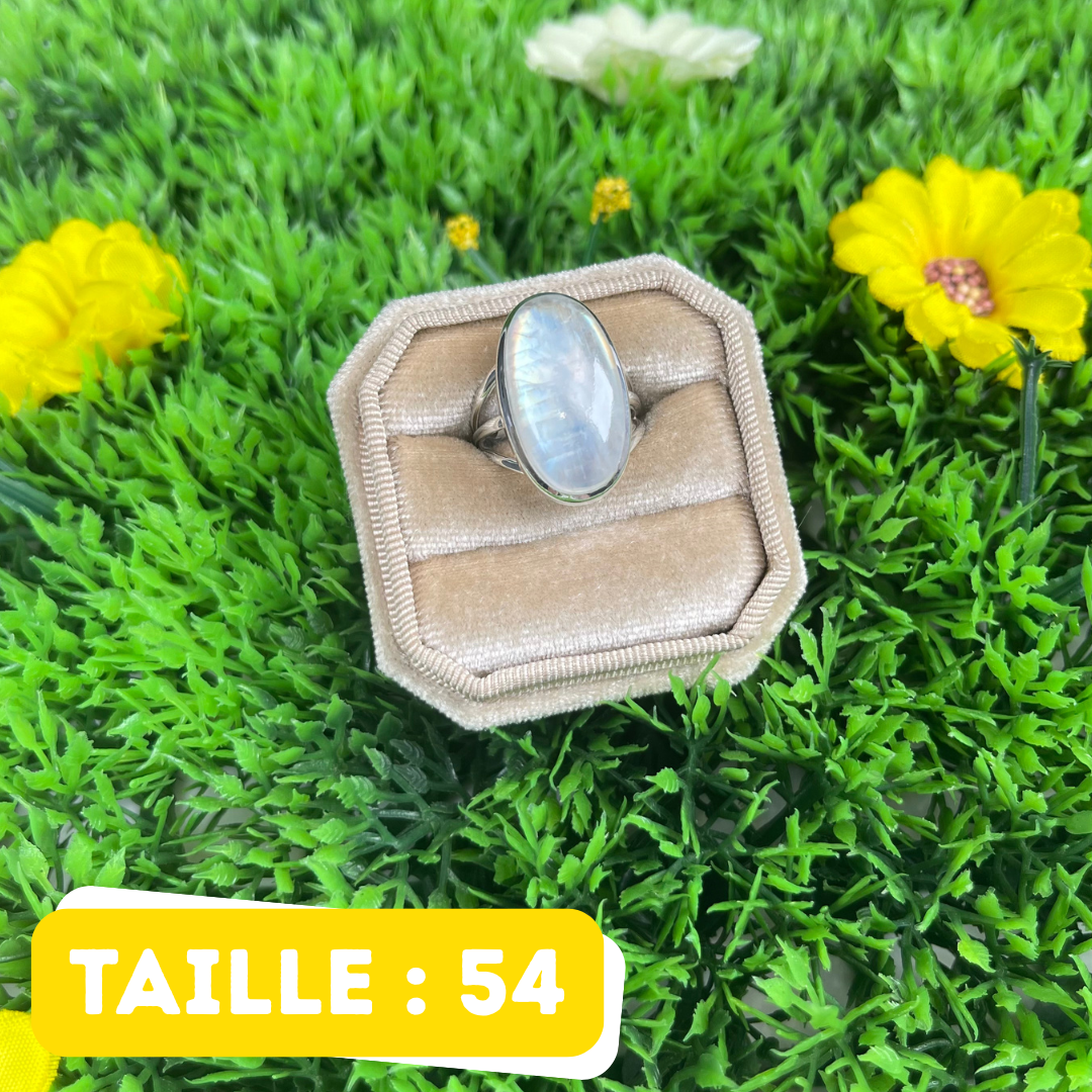 Bague Pierre de Lune Blue Fire #218