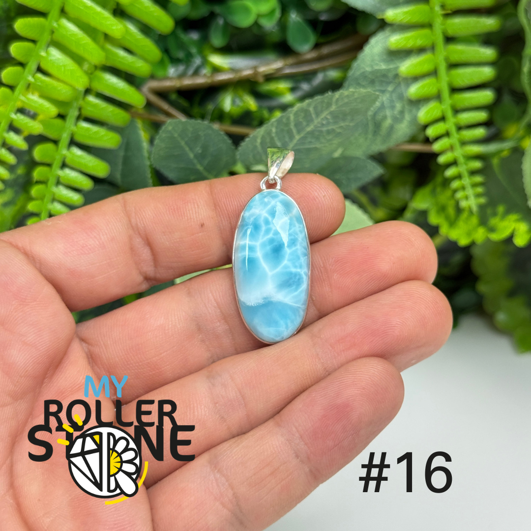 Pendentif argent larimar #IP16