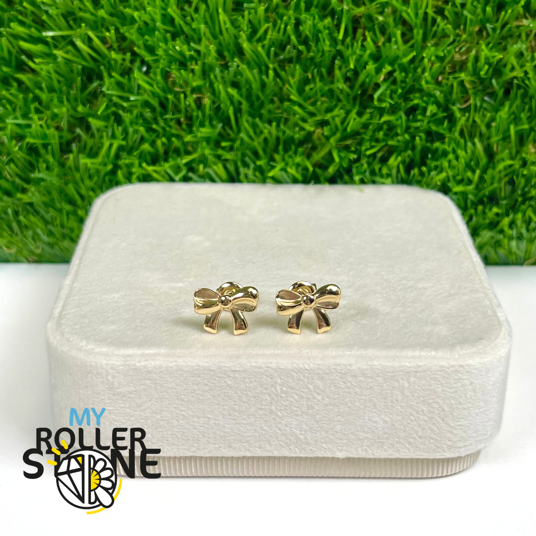 Boucles d’oreilles Nœud Papillon Acier Inoxydable Couleur Or