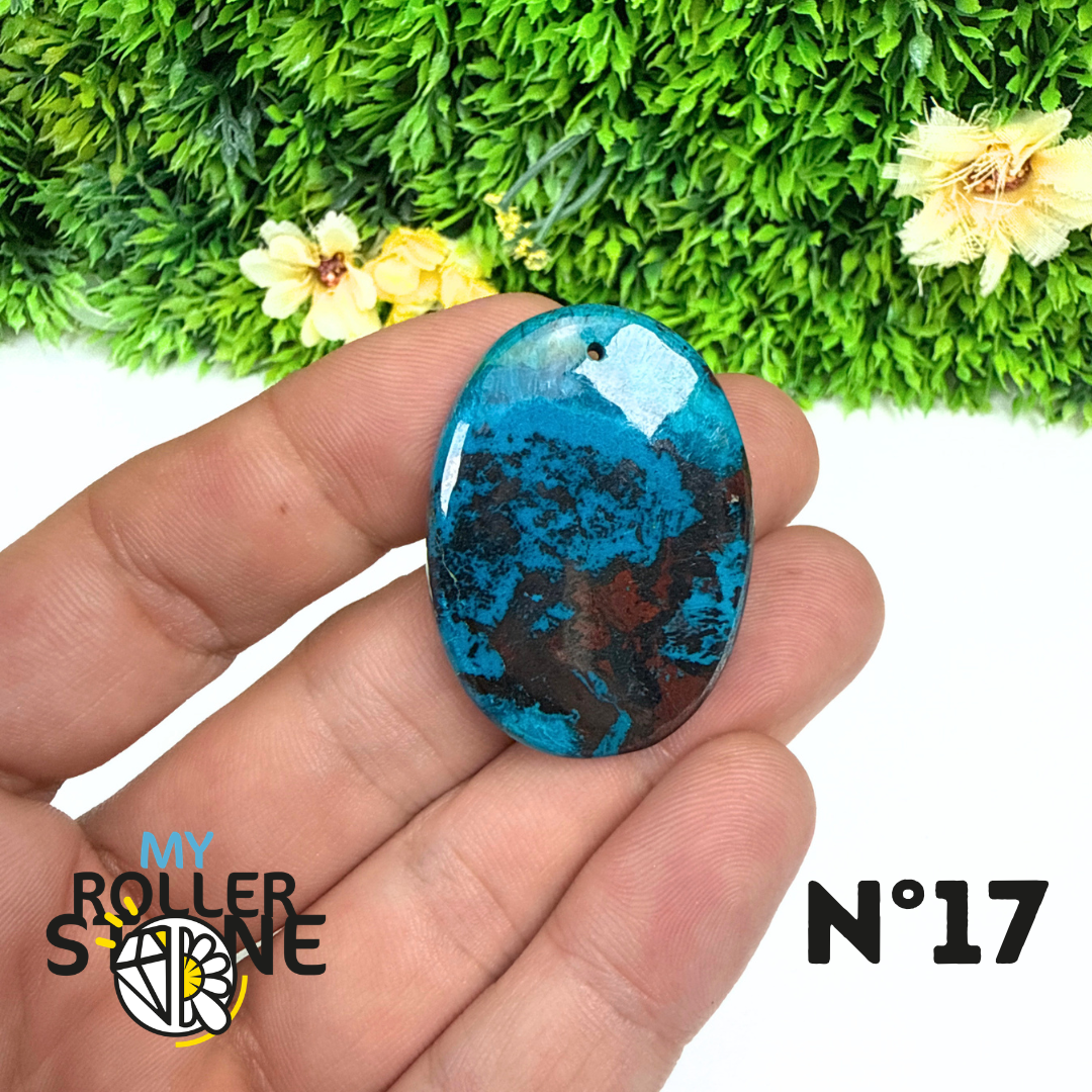 Pendentif Percé Shattuckite avec Cuprite