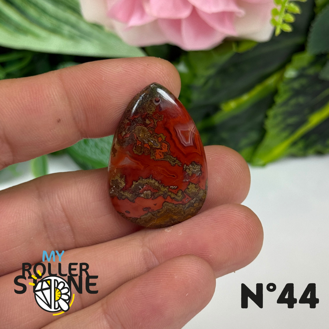 Pendentif Agate Marocaine 5A percé