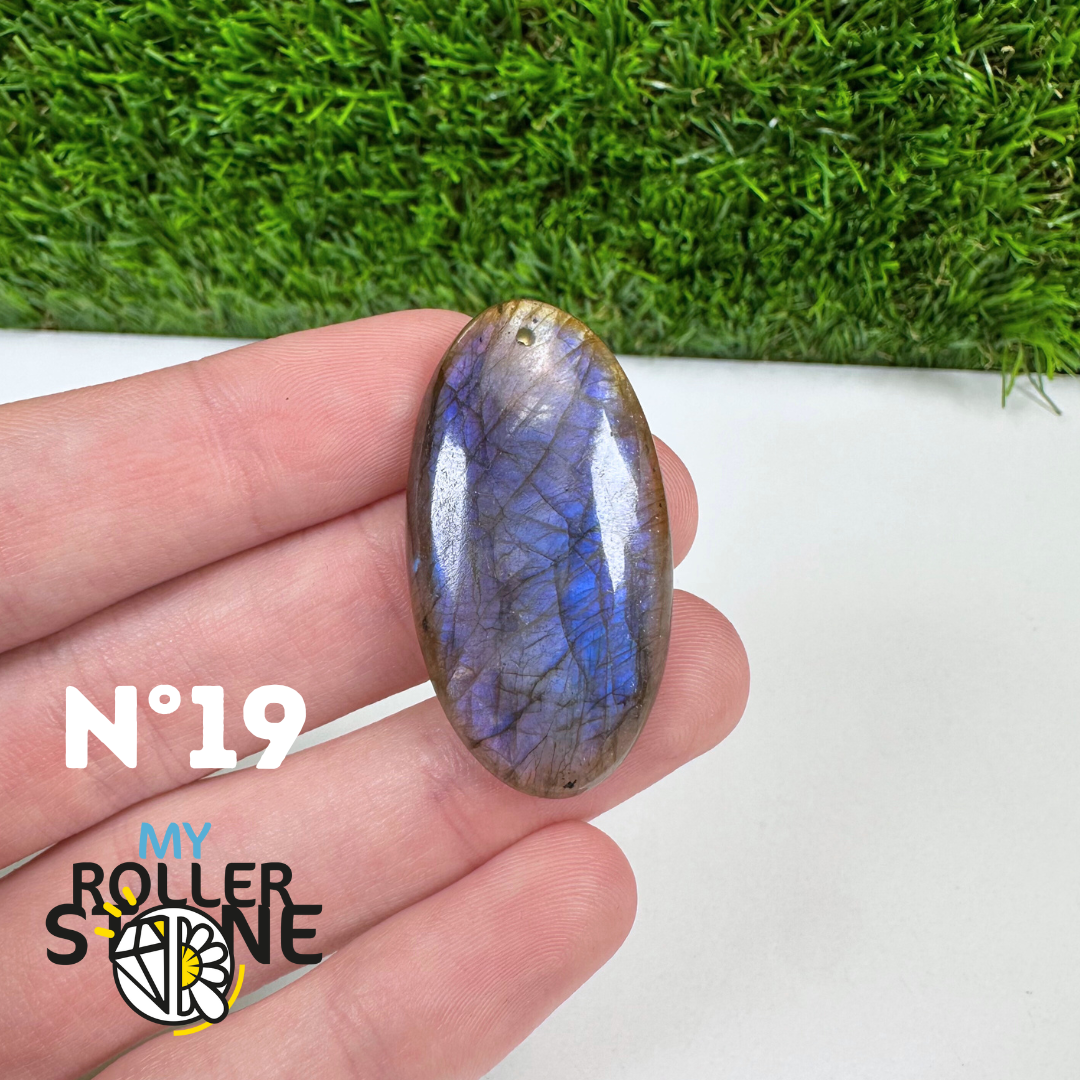 Pendentif Labradorite blue fire percé 5A