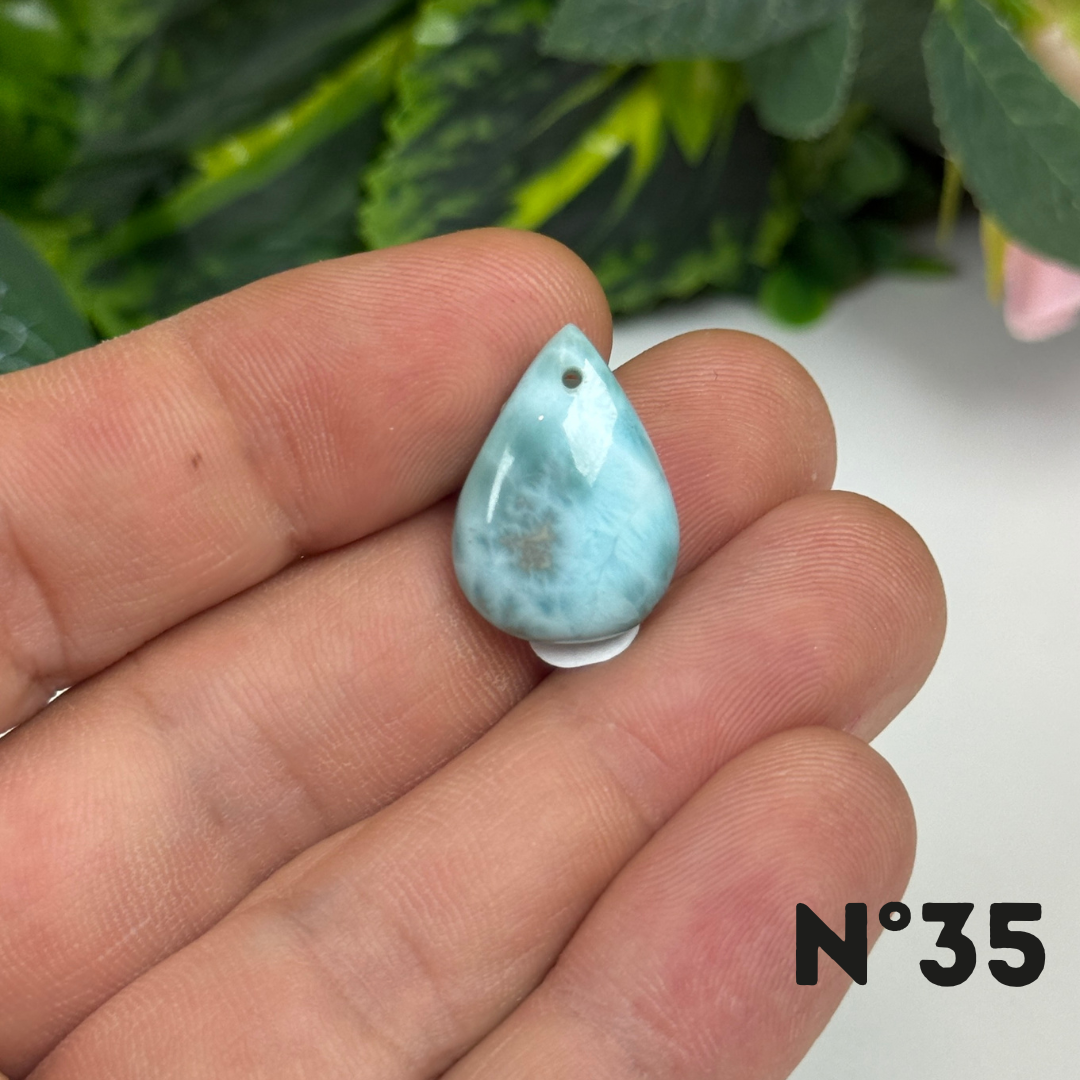 Pendentif Larimar 5A percé