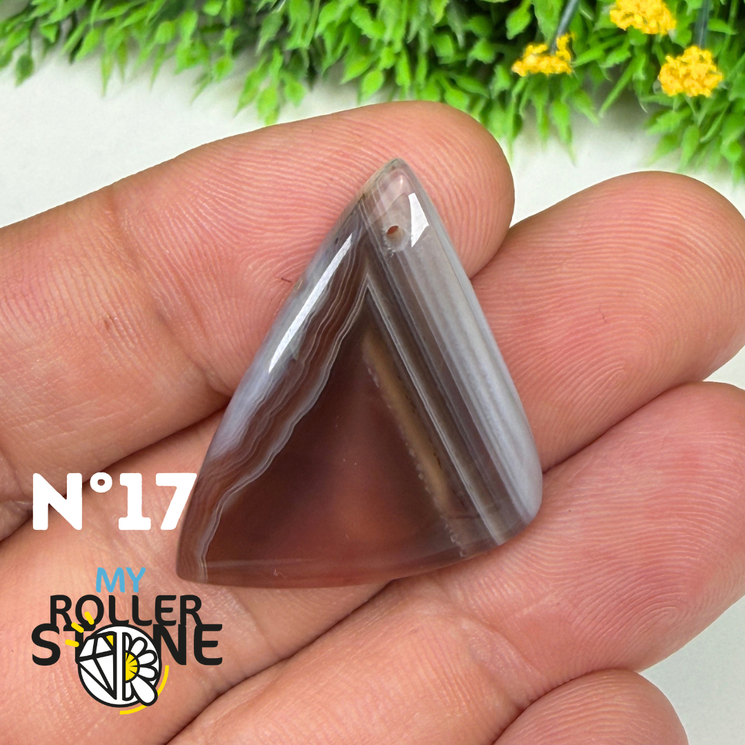 Pendentif percé Agate du Botswana 5A