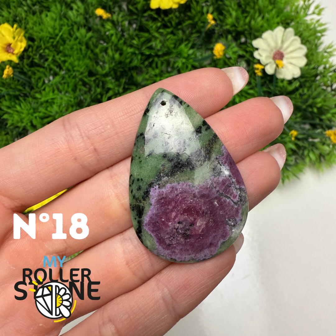 Pendentif Ruby Zoïsite 5A percé
