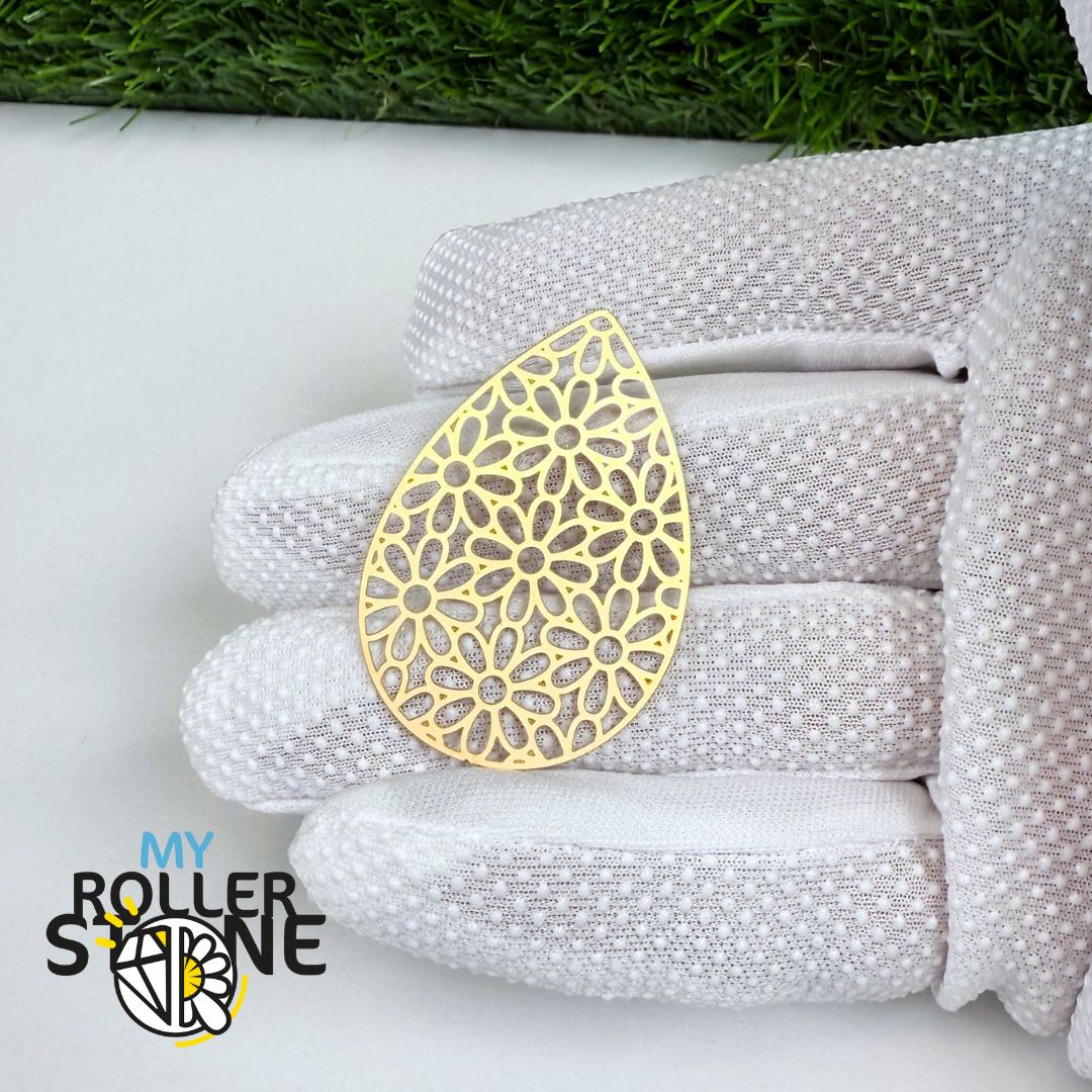 Pendentif Motif Floral Acier Inoxydable