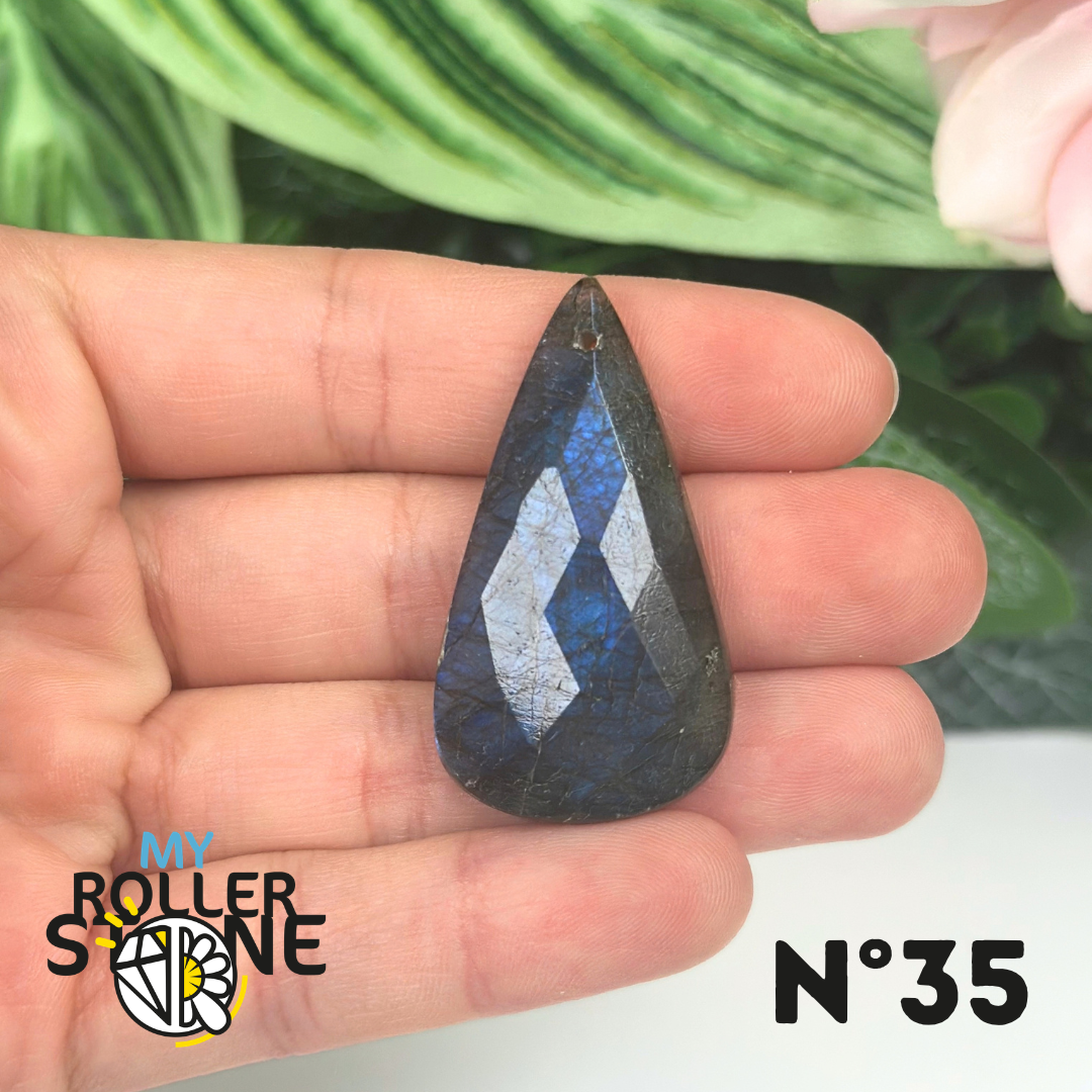 Pendentifs Labradorite Blue Fire Facettée 5A