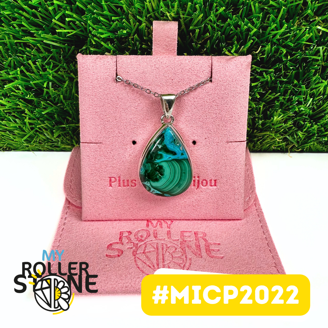 Pendentif Malachite Chrysocolle Argent 925 (MICP2022)