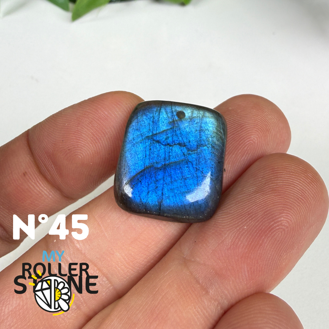 Pendentif Labradorite blue fire percé 5A