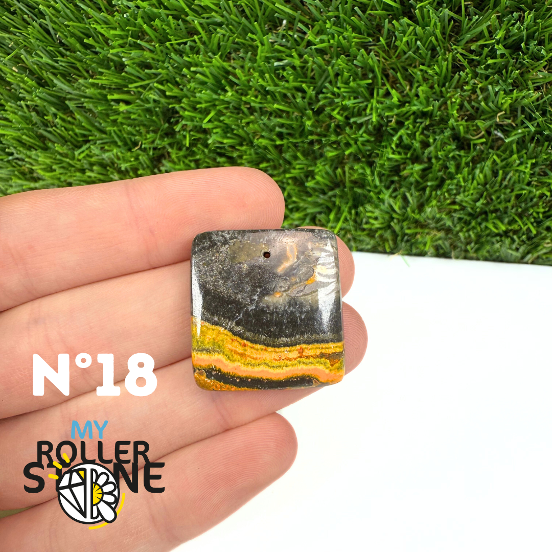 Pendentif Jaspe Bumblebee 5A Percé 5A