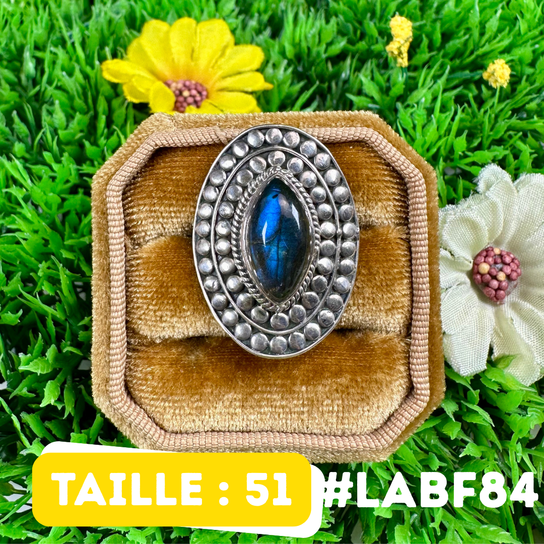 Bague Labradorite Bluefire #LABF84